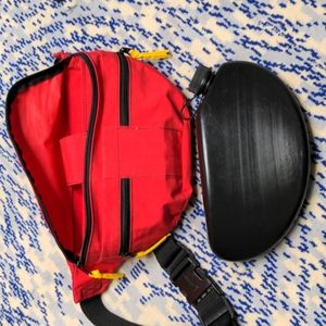 Vintage fanny pack with flask